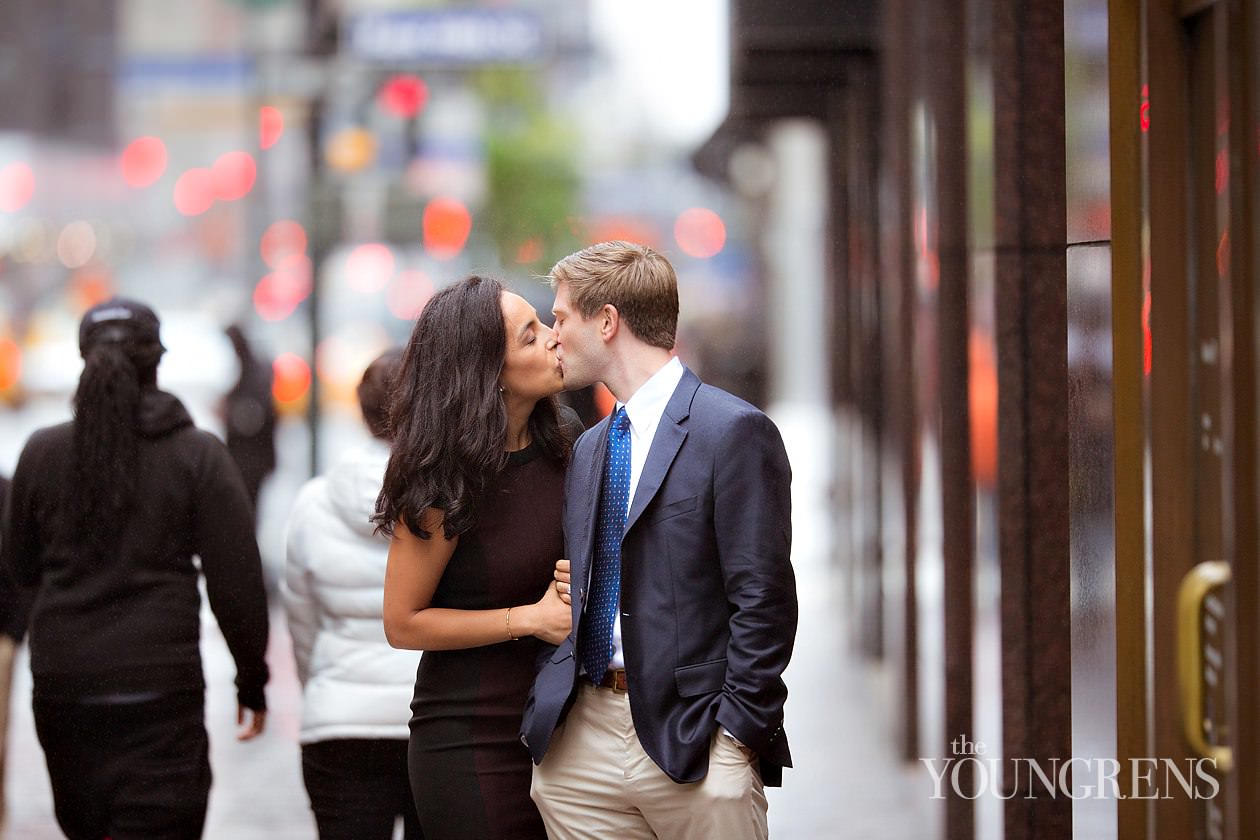 Grand Central Engagement Session, Photography by The Youngrens new york engagement, grand central station engagement session, manhattan engagement session, new york couple, new york photography, east coast photography, rainy day engagement session, train engagement session, iconic new york engagement session