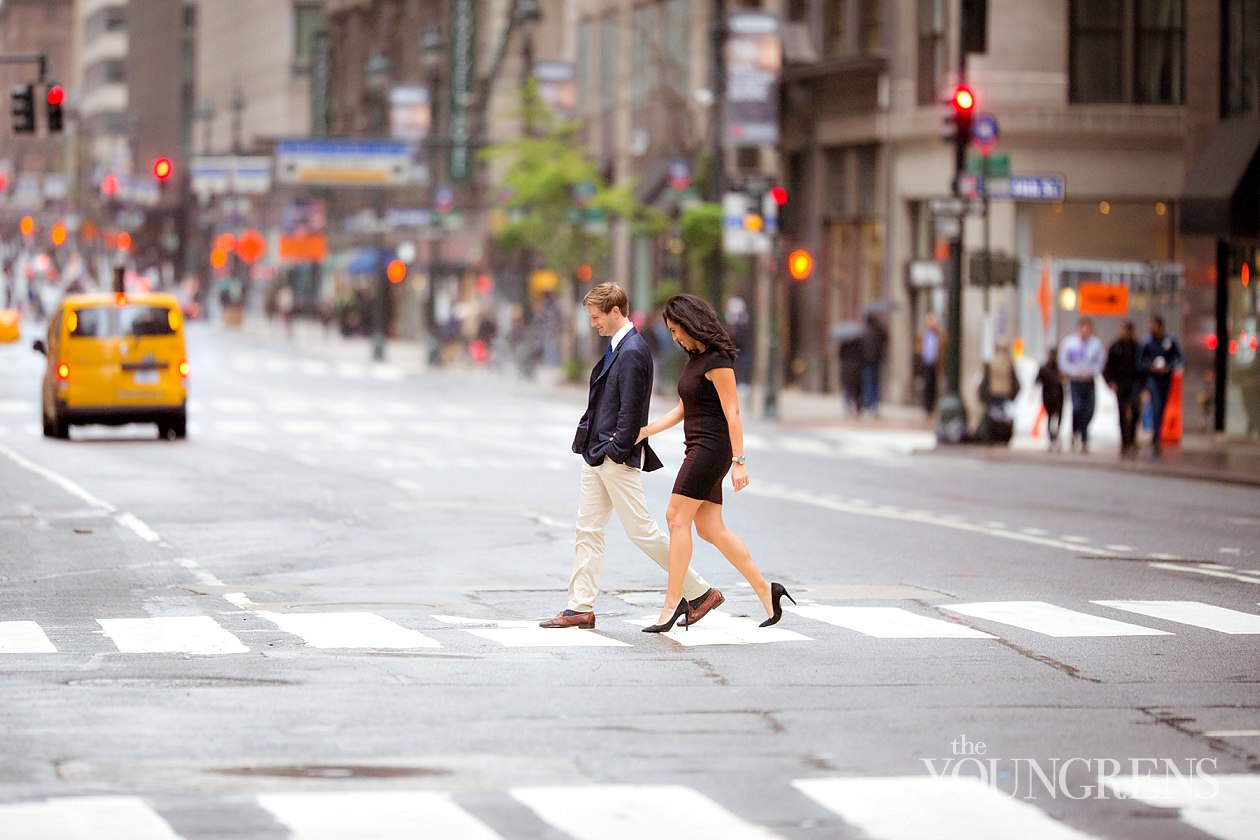 Grand Central Engagement Session, Photography by The Youngrens new york engagement, grand central station engagement session, manhattan engagement session, new york couple, new york photography, east coast photography, rainy day engagement session, train engagement session, iconic new york engagement session