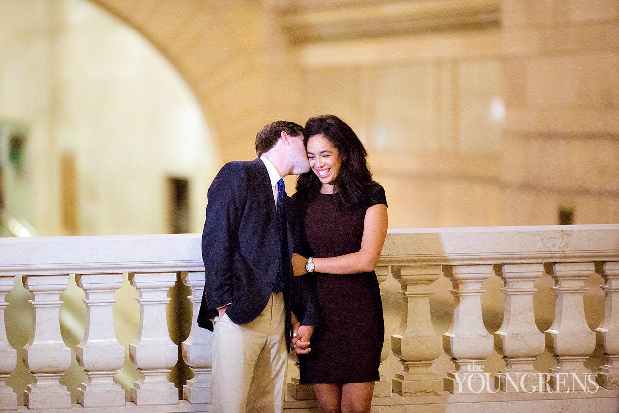 Grand Central Engagement Session, Photography by The Youngrens new york engagement, grand central station engagement session, manhattan engagement session, new york couple, new york photography, east coast photography, rainy day engagement session, train engagement session, iconic new york engagement session