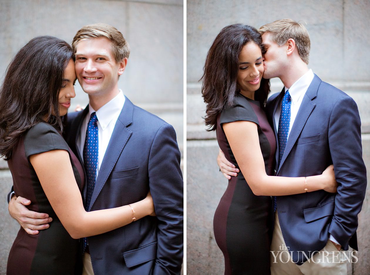 Grand Central Engagement Session, Photography by The Youngrens new york engagement, grand central station engagement session, manhattan engagement session, new york couple, new york photography, east coast photography, rainy day engagement session, train engagement session, iconic new york engagement session