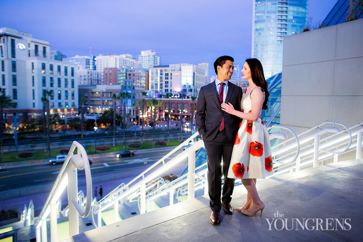 Downtown San  Diego  Anniversary  Session Chris and Sarah 