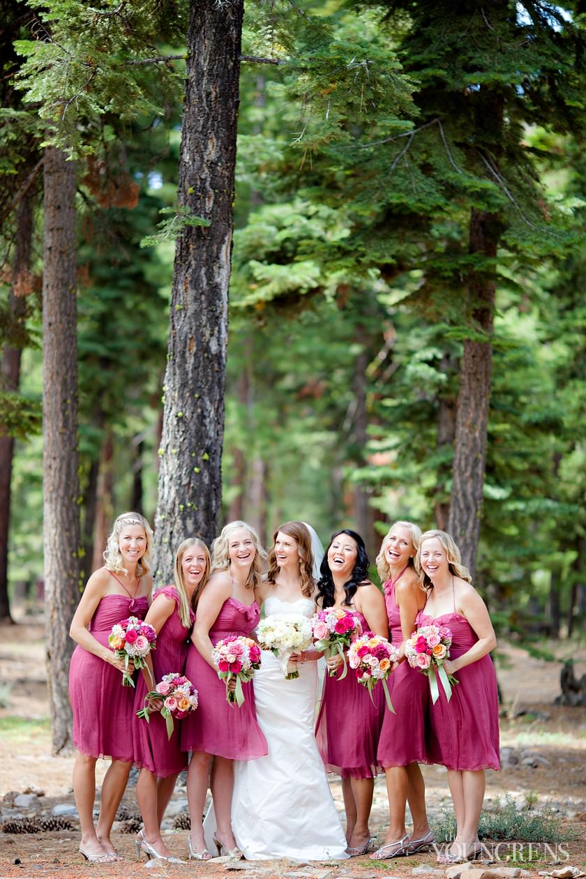 raspberry pink bridesmaid dresses